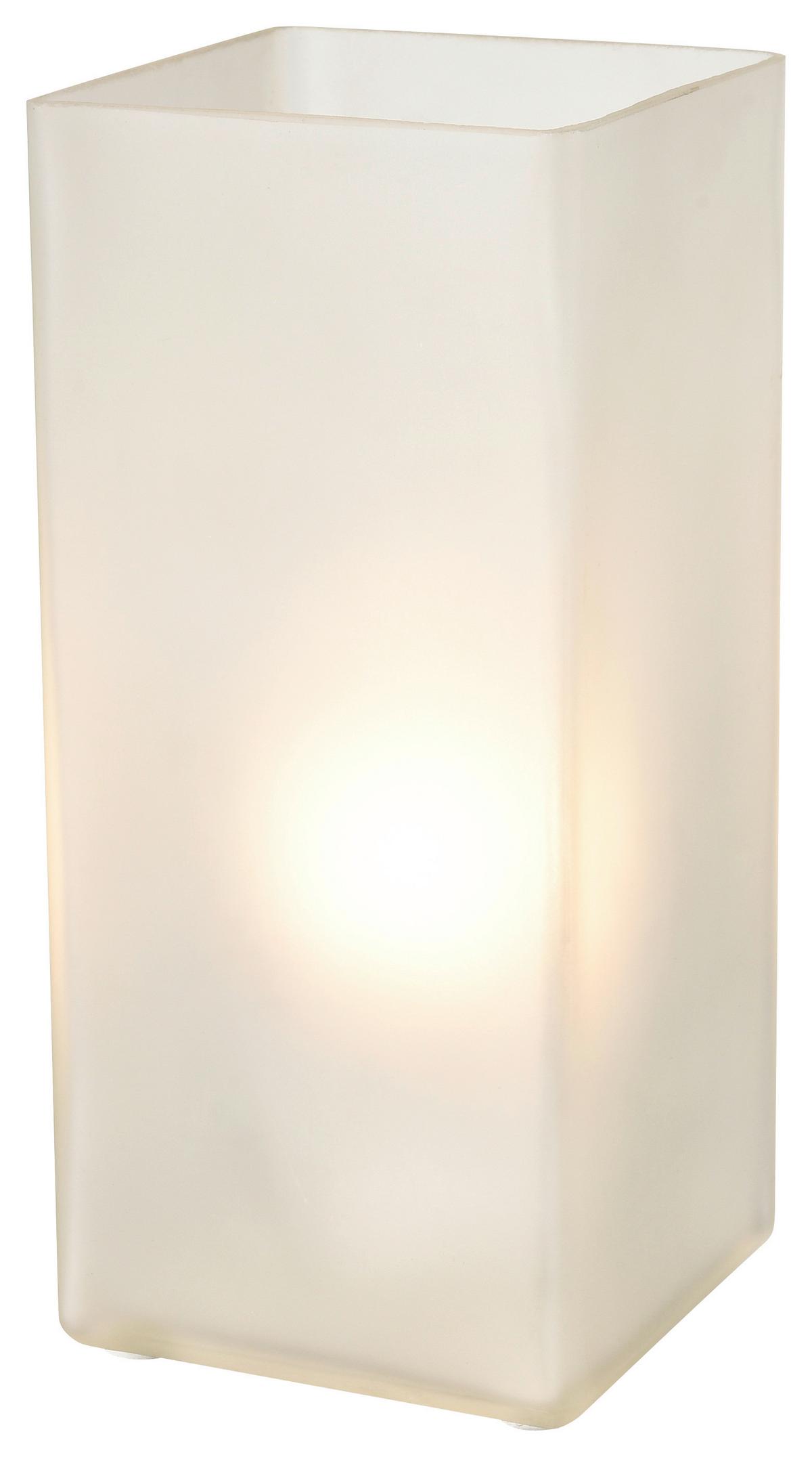 Stolová lampa Beni 10/22/10cm, 40 Watt - bílá, Konvenční, sklo (10/22/10cm) - Based