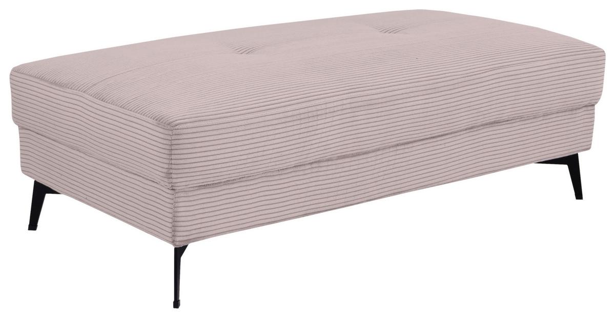 Hocker Zero Rosa B: 140 cm - Schwarz/Rosa, Trend, Textil (140/46/80cm)