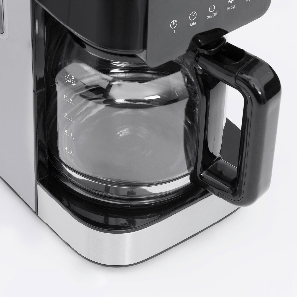 Filterkaffeemaschine 1846 - Silberfarben/Schwarz, Basics, Glas (17/32,5/24,5cm) - CASO Design