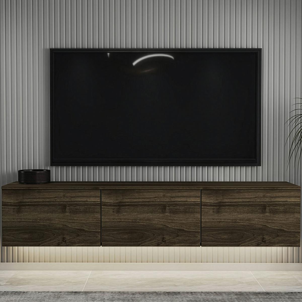 Lowboard Neon Wallnussfarben B: 160cm - Walnussfarben, Design, Holzwerkstoff (160/35/32cm) - MID.YOU