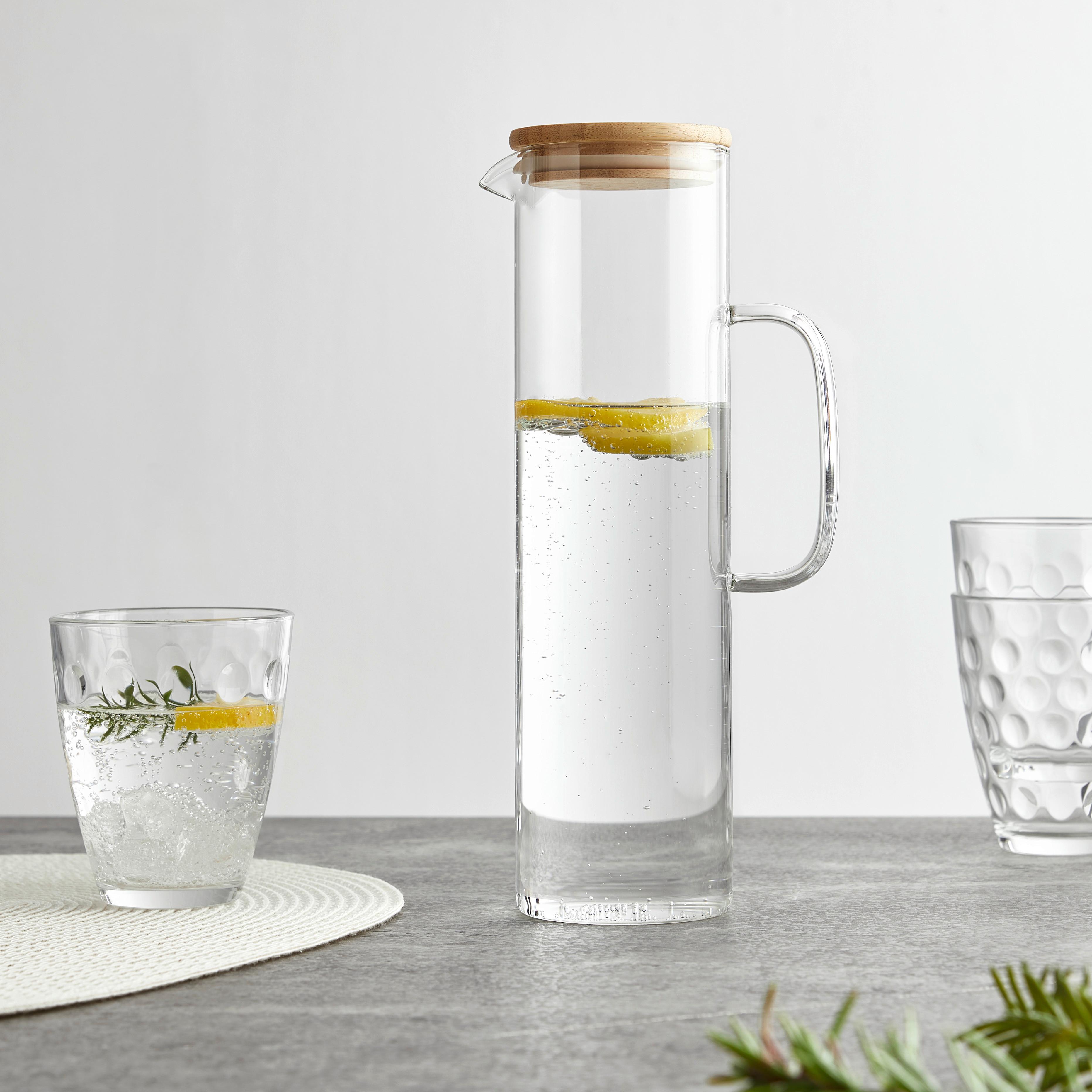 Džbánek KIKI -1,2L - čiré/přírodní barvy, Moderní, dřevo/sklo (8,4/29cm) - Mömax