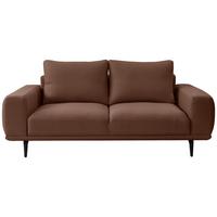 2-Sitzer-Sofa Selene Braun, B: 202 cm - Schwarz/Braun, MODERN, Textil (202/89/115cm) - MID.YOU