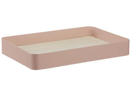 Podnos Dekorační Liam - přírodní barvy/světle růžová, kov/dřevo (33,5/4,5/22,5cm) - Mömax modern living Podnos Dekorační Liam - přírodní barvy/světle růžová, kov/dřevo (33,5/4,5/22,5cm) - Mömax modern living