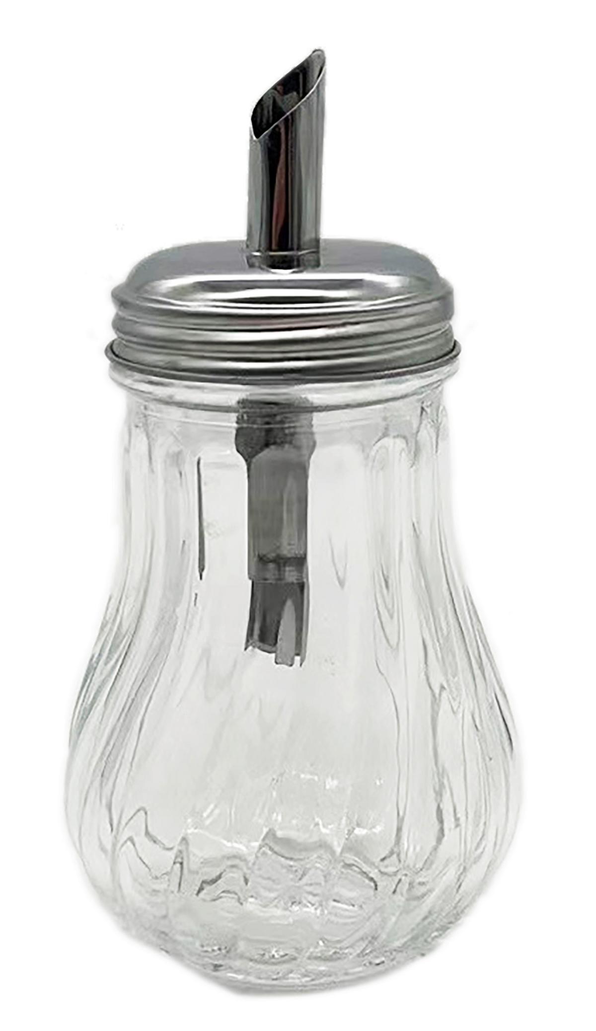 Cukřenka s dávkovačem SUGAR - 200 ML - barvy stříbra/čiré, Moderní, kov/sklo (7,2/14cm) - Mömax