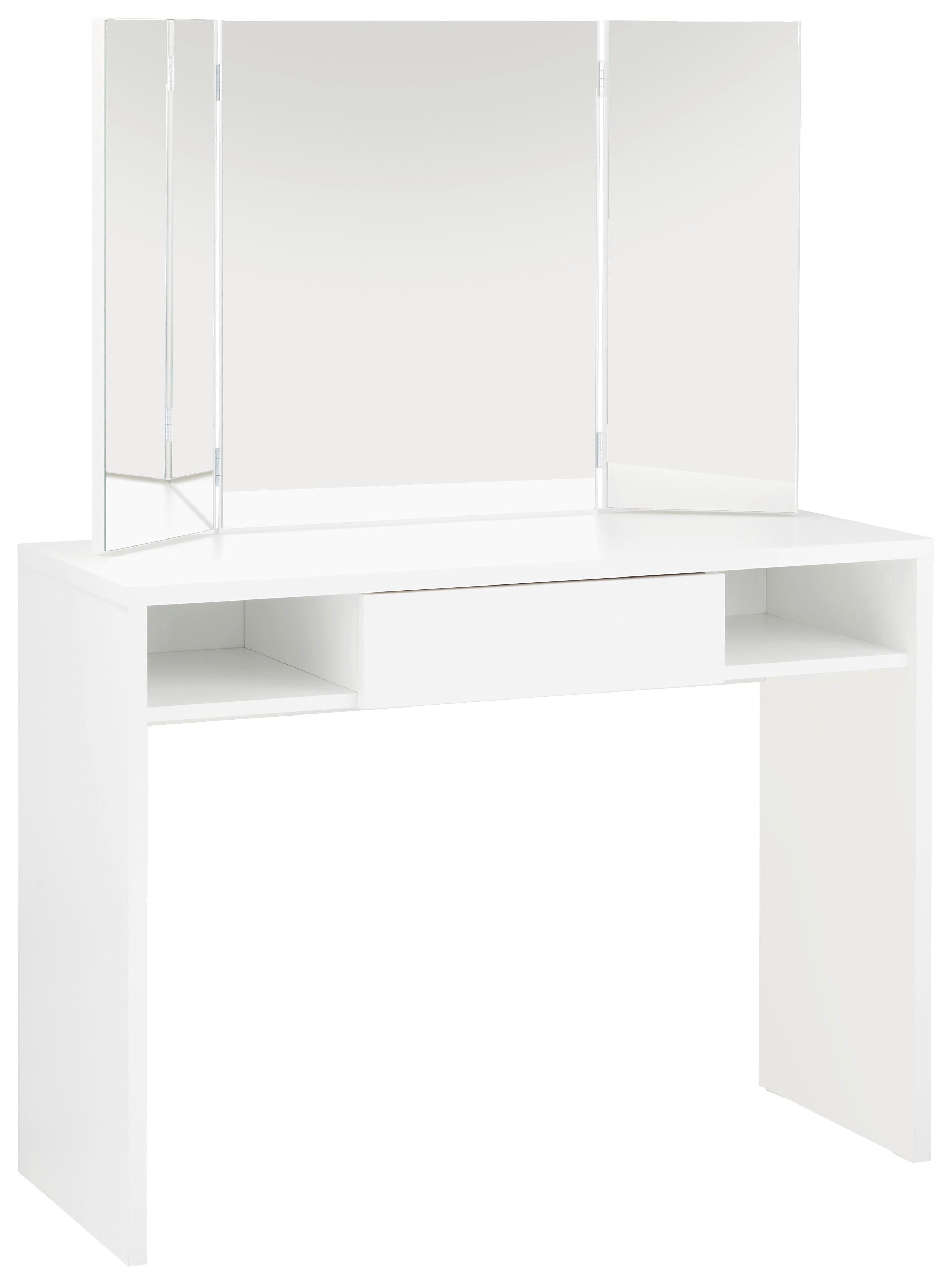 Schminktisch In Weiß Bxhxt: Ca. 100x135,8x41,6 Cm - Weiß, MODERN, Holzwerkstoff (100/135,8/41,6cm)