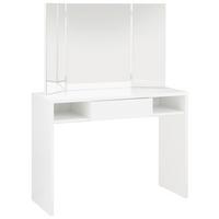 Schminktisch in Weiß BxHxT: ca. 100x135,8x41,6 cm - Weiß, MODERN, Holzwerkstoff (100/135,8/41,6cm)