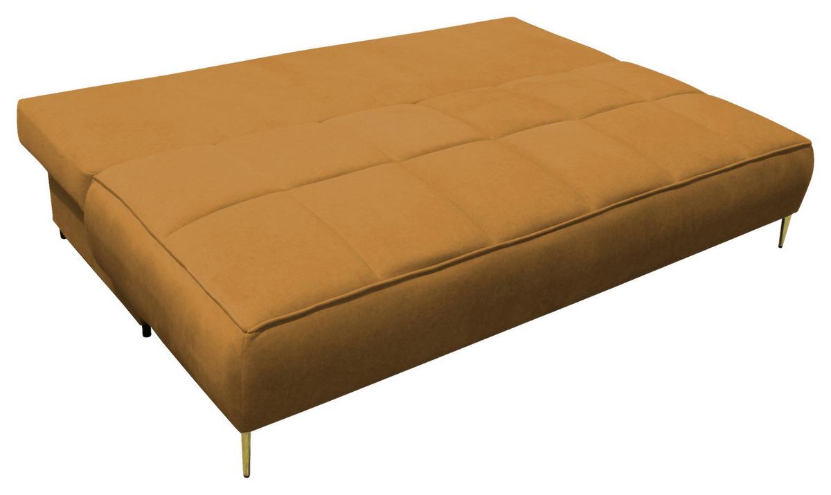 Schlafsofa Zoom Rostfarben B: 200 cm - Rostfarben/Goldfarben, Design, Textil (200/90/97cm) - MID.YOU