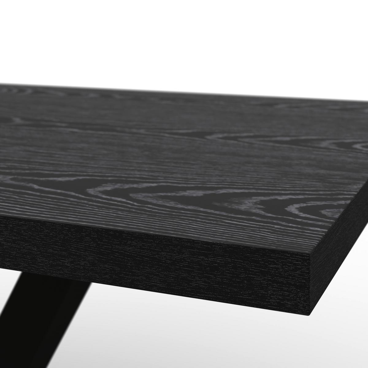 JEDÁLENSKÝ STÔL LOCA - čierna, Modern, kov/drevo (140/76/80cm) - Bessagi Home