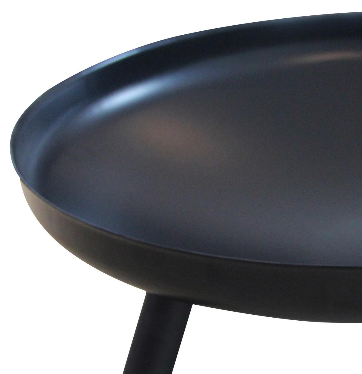 Feuerschale Ø 60 cm mit Tragegriffen - Schwarz, MODERN, Metall (60/29cm) - Homezone