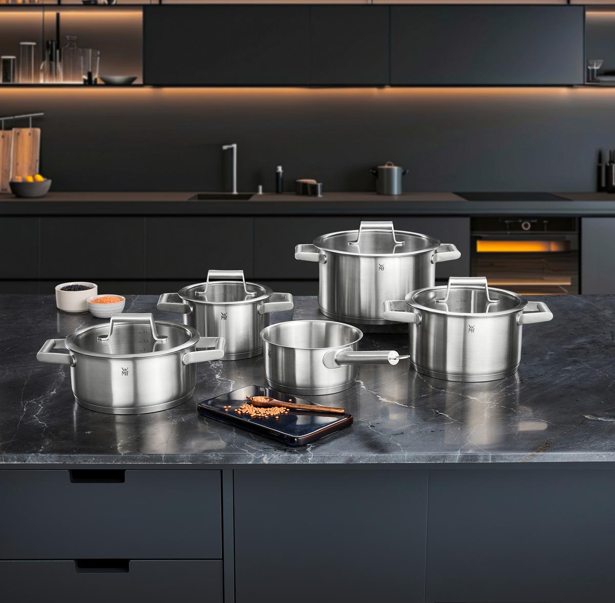 Kochtopfset WMF Comfort Line - Edelstahlfarben, Basics, Metall (29/53,1/23,2cm) - WMF