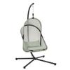 Hängesessel Mit Gestell Mit Sitz- Und Rückenkissen - Anthrazit/Grün, KONVENTIONELL, Kunststoff/Textil (123/192/102cm) - Siena Garden