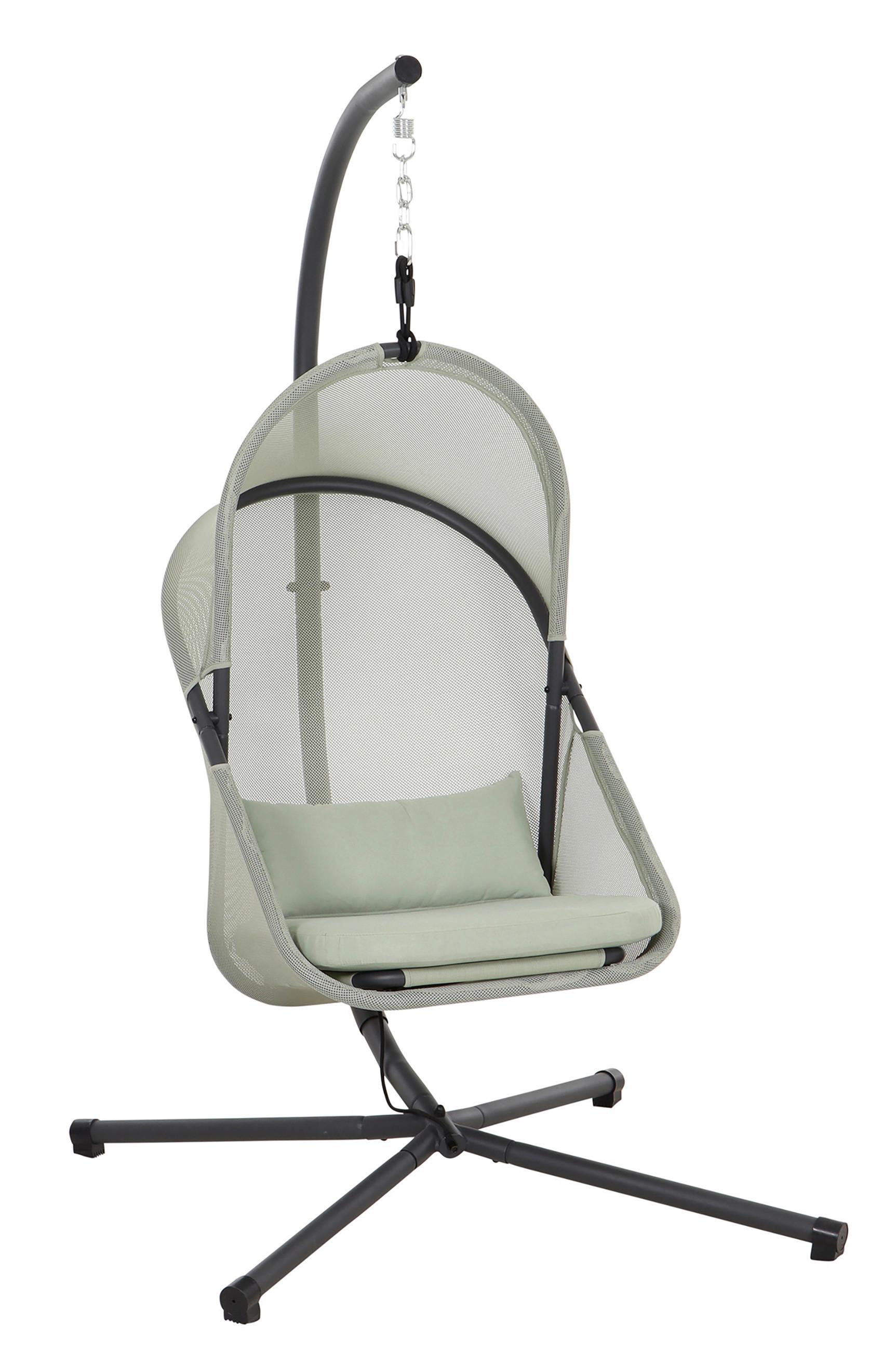 Hängesessel Mit Gestell Mit Sitz- Und Rückenkissen