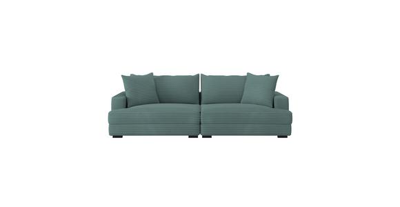 Megasofa Pelle-Megasofa - Wengefarben/Hellblau, Trend, Textil (261/124cm) - Luca Bessoni