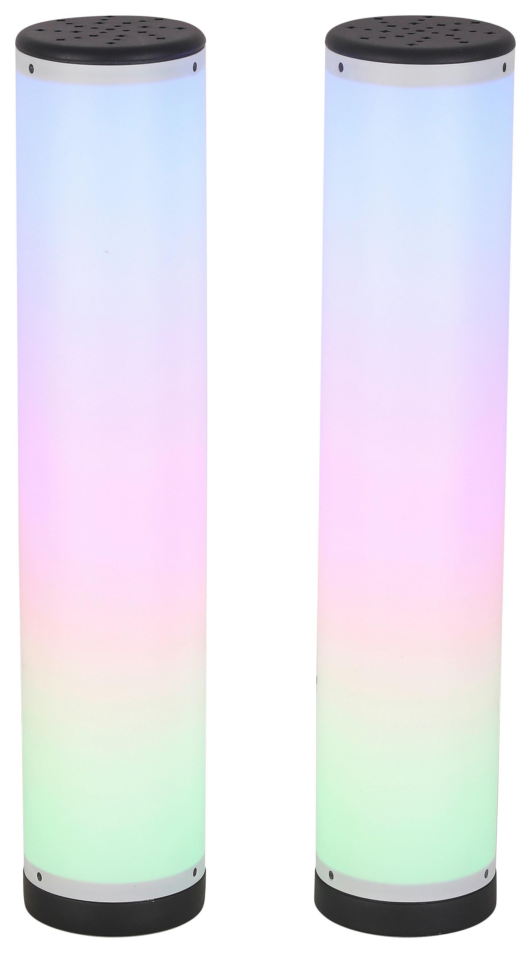 LED-Tischlampe Mavi dimmbar Schwarz/Weiß mit Farbwechsler - Schwarz/Weiß, MODERN, Kunststoff (6,4/31cm) - Luca Bessoni