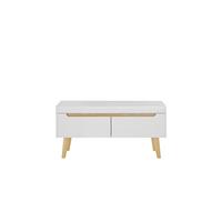 Lowboard Svante Torge Weiß/Eichefarben B: 107 cm - Eichefarben/Weiß, Design, Holzwerkstoff (107/50/40cm) - MID.YOU