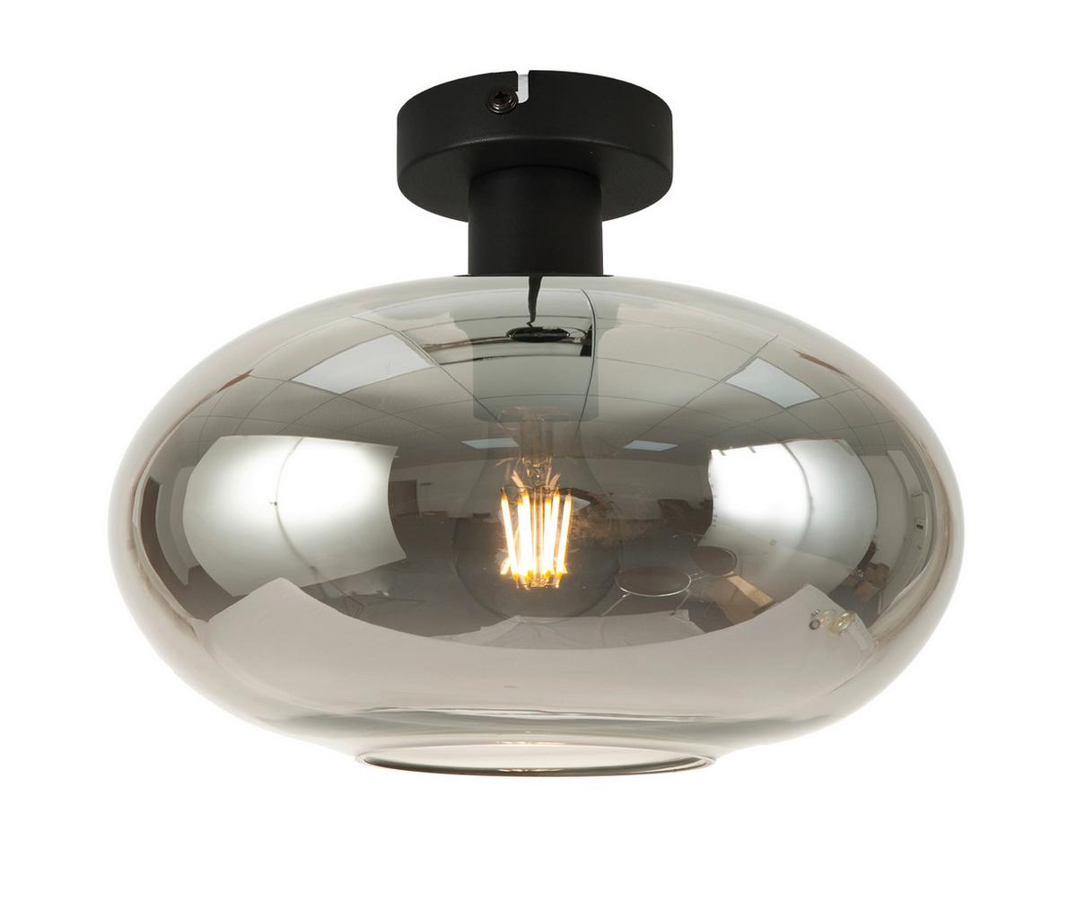 STROPNÍ SVÍTIDLO TIPO - černá, Moderní, kov/sklo (30/23,5cm) - Mömax
