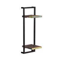 Wandregal Multicolor/schwarz B: 25cm - Multicolor/Schwarz, Design, Holz/Metall (25/75/25cm) - MID.YOU