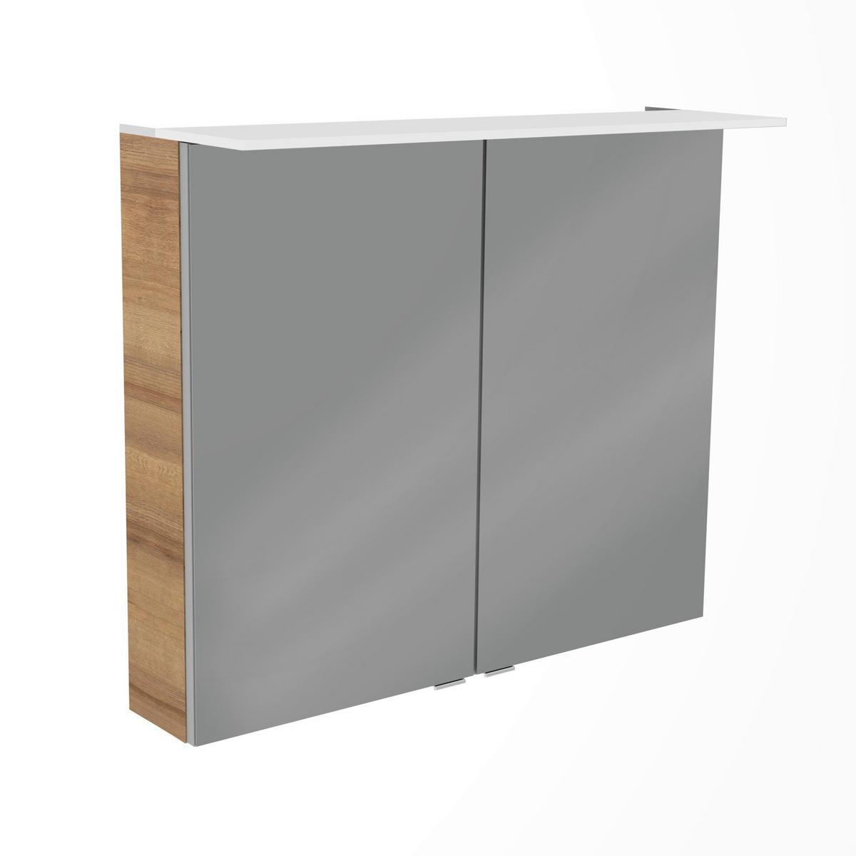 Badezimmer B.Perfekt Eichefarben 3-Teilig - Eichefarben/Weiß, Basics, Glas/Keramik (82cm) - MID.YOU
