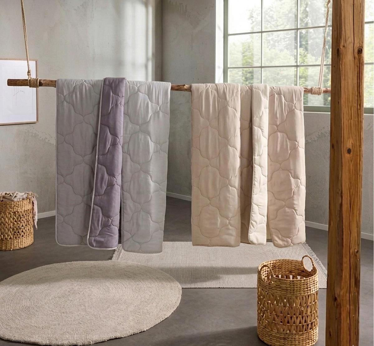 Sommerdecke Palermo - Anthrazit/Silberfarben, KONVENTIONELL, Textil (140/200cm) - Primatex