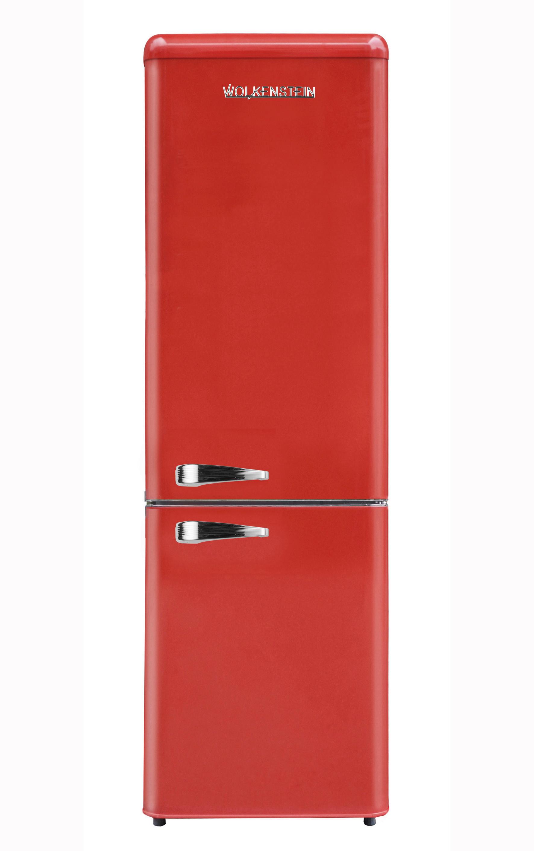 Kühl-Gefrierkombination Kg250.4rt Fr 180+69 L Rot - Rot, Basics, Kunststoff/Metall (54,60/177,50/62,60cm)