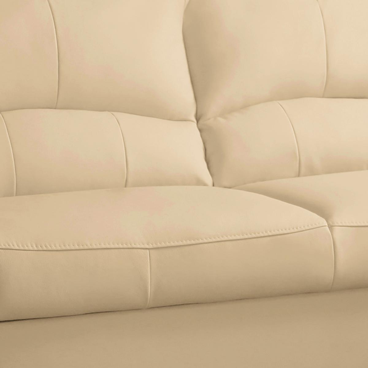 Ecksofa Tilo Beige S: 227 Cm - Beige/Schwarz, Design, Leder/Textil (227/168cm) - Livetastic