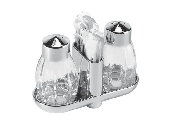 Só-és Borsszóró Szett Üveg - szürke tölgy dekor, konvencionális, üveg/fém (8cm) Só-és Borsszóró Szett Üveg - szürke tölgy dekor, konvencionális, üveg/fém (8cm)