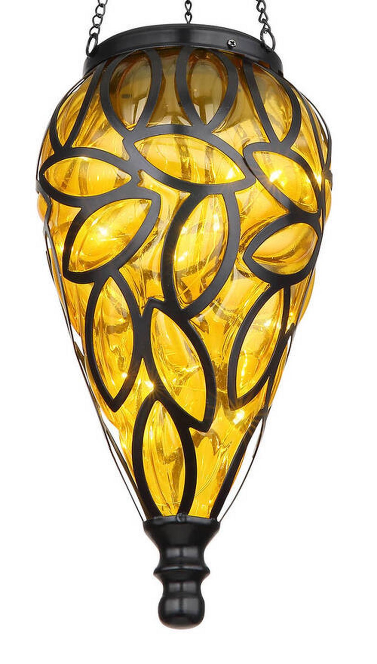 Solarleuchte 36131a - Schwarz/Orange, Basics, Kunststoff/Metall (13,5/50cm) - Globo