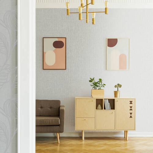 Vliestapete 111292 - Grau, Basics, Papier/Kunststoff (52/1000cm)