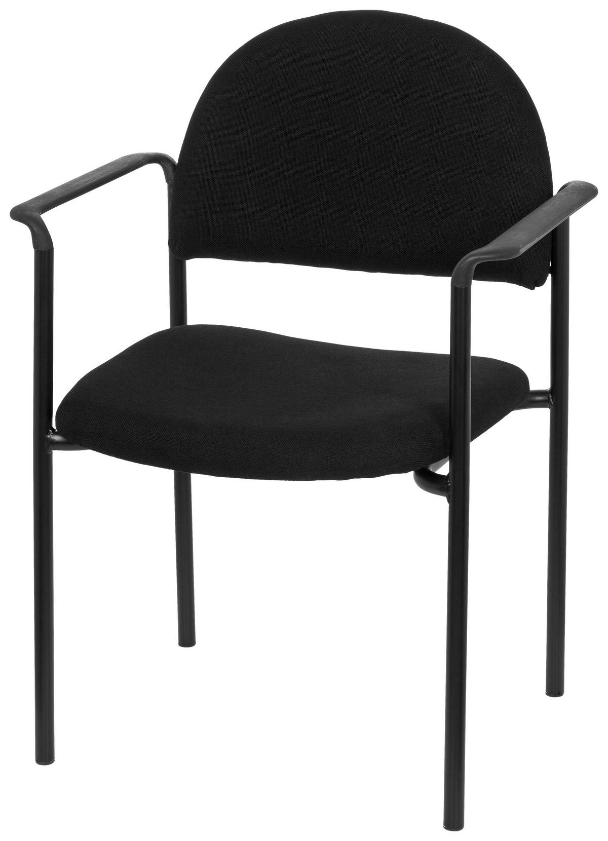 Besucherstuhl Xt 700 Schwarz Bis 120 Kg - Schwarz, Basics, Kunststoff/Textil (55/84/42cm) - MID.YOU