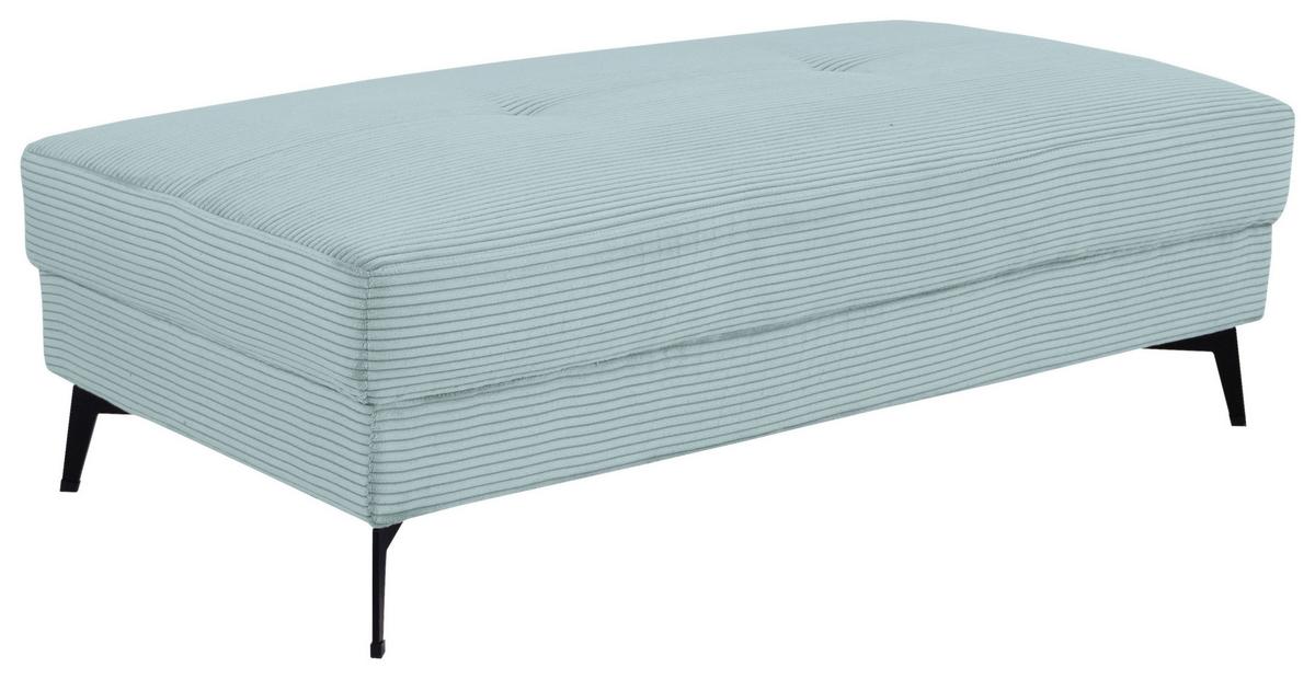 Hocker Zero Hellblau B: 140 cm - Salbeigrün/Schwarz, Trend, Textil (140/46/80cm)