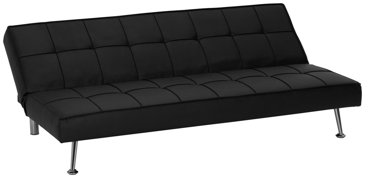3-sitzer-sofa Mit Schlaffunktion Silva B:179cm - Silberfarben/Schwarz, Basics, Textil (179/74/91cm) - P & B