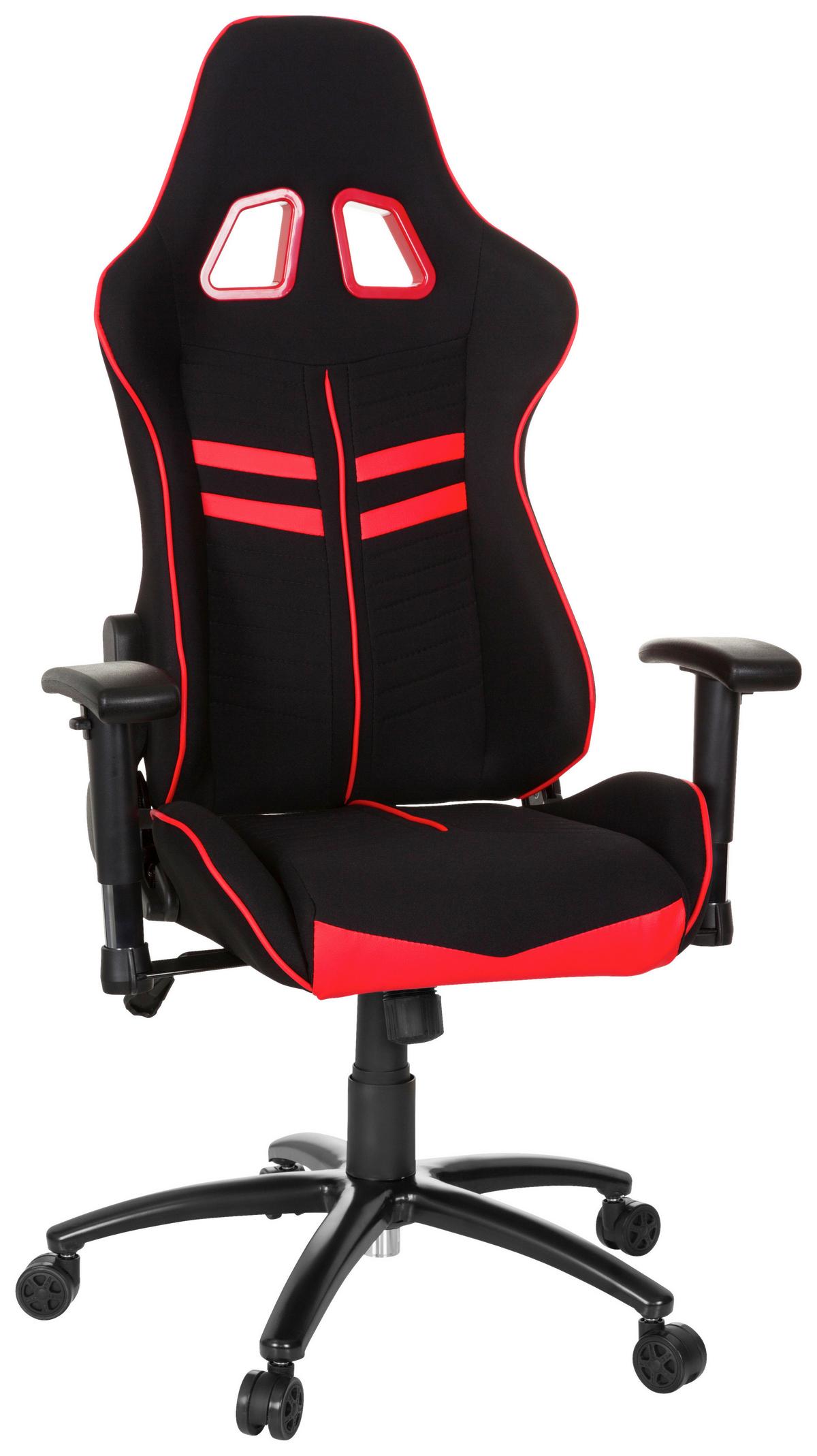 Gamingstuhl League Pro I Rot/Schwarz - Rot/Schwarz, MODERN, Kunststoff/Textil (72/138/63cm) - MID.YOU