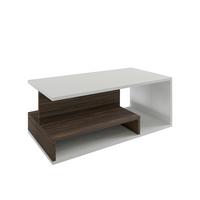 Couchtisch Vera Weiß/walnussfarben B: 90 Cm - Walnussfarben/Weiß, Design, Holzwerkstoff (90/45/35cm) - Livetastic