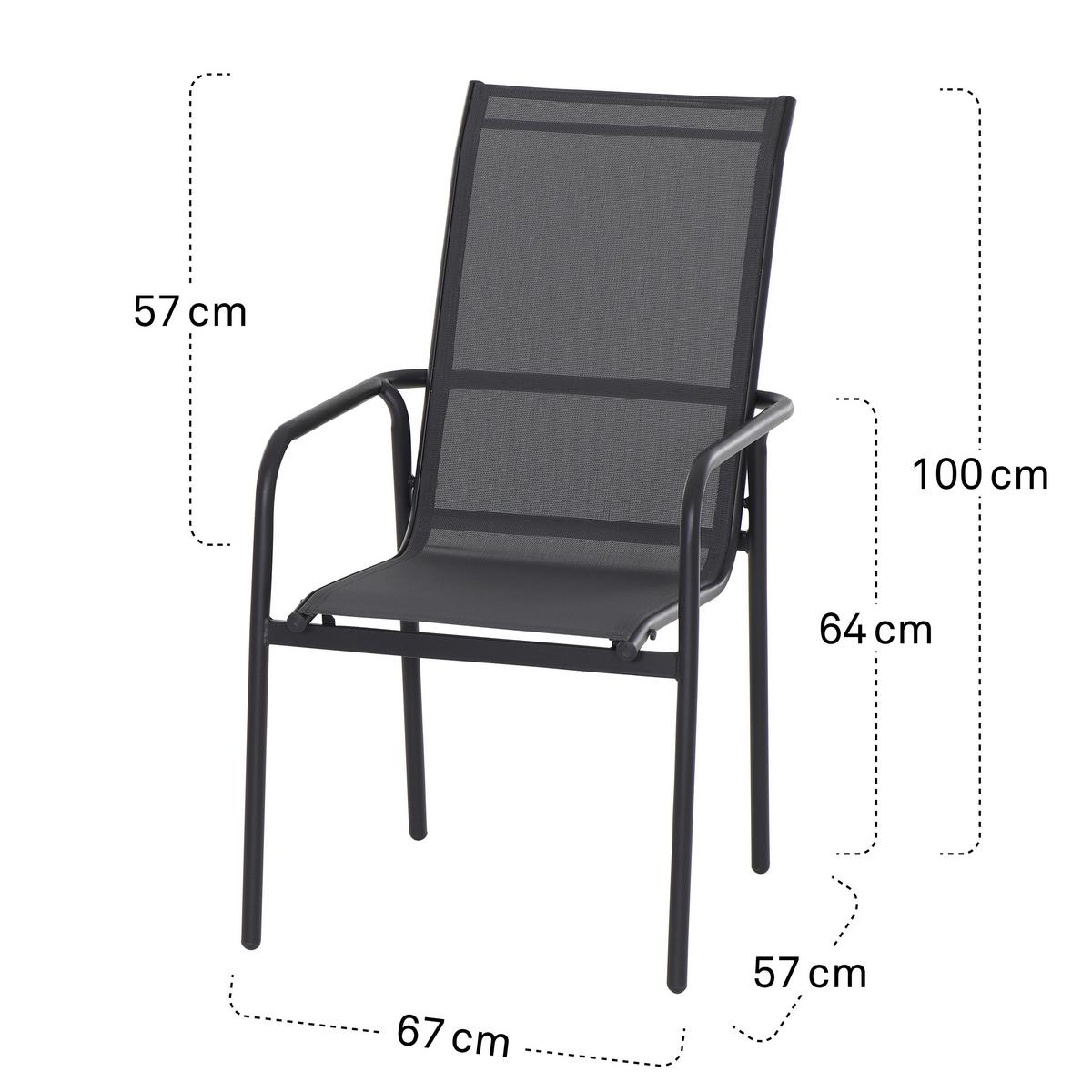 Gartengarnitur 7-tlg. Torino Aus Metall/glas/textil - Grau, MODERN, Glas/Textil (150/74/90cm) - Beldano