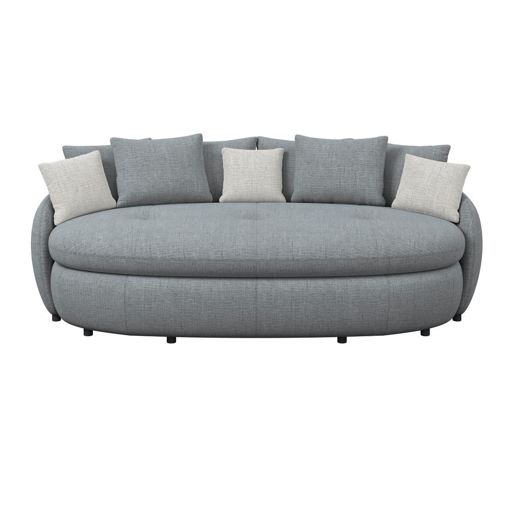 Megasofa Aruba 2 mit Kissen B: 238cm,Grau Chenille