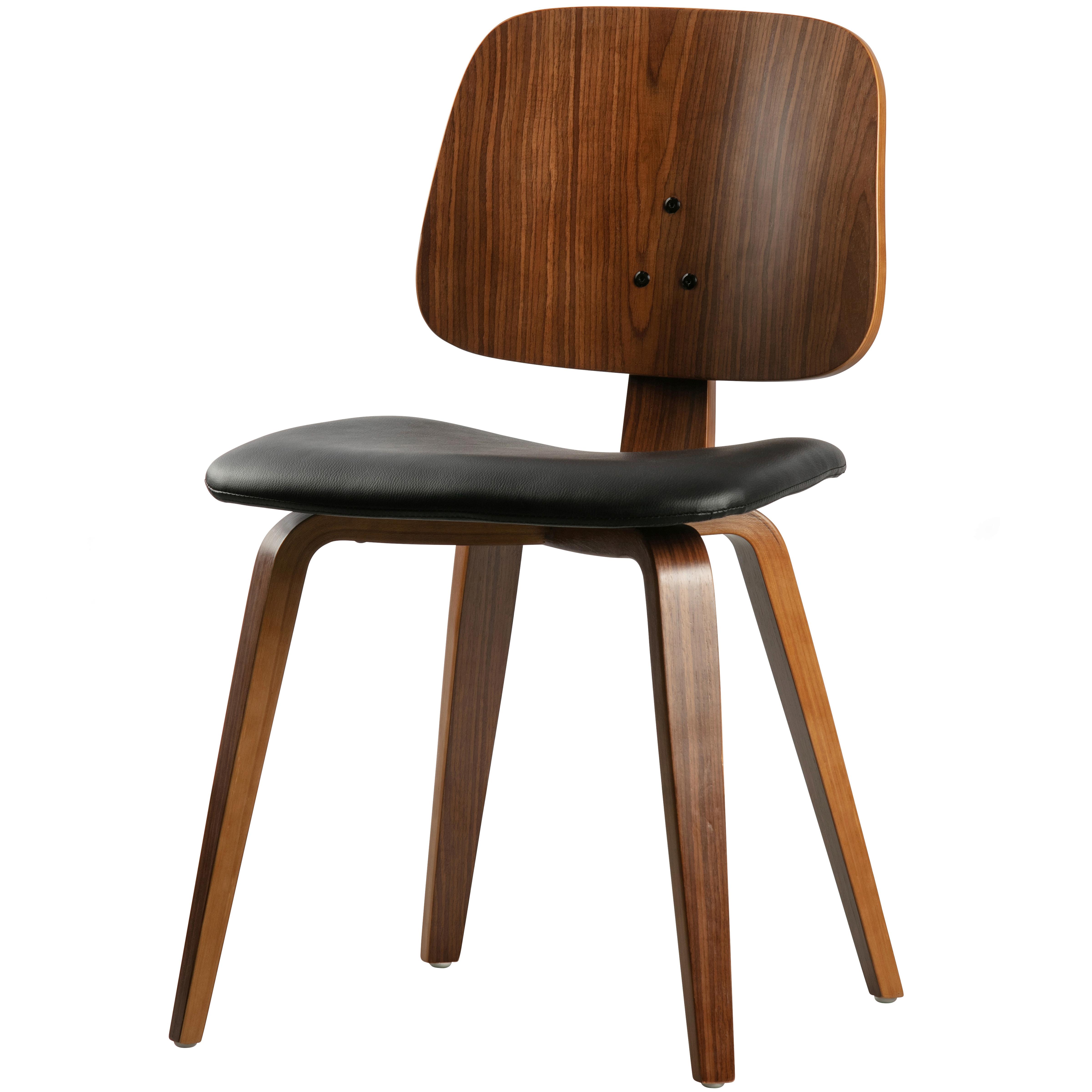Stuhl Classic Schwarz/Wallnussfarben B: 48cm - Walnussfarben/Schwarz, MODERN, Holz/Textil (48/81/50cm) - Livetastic