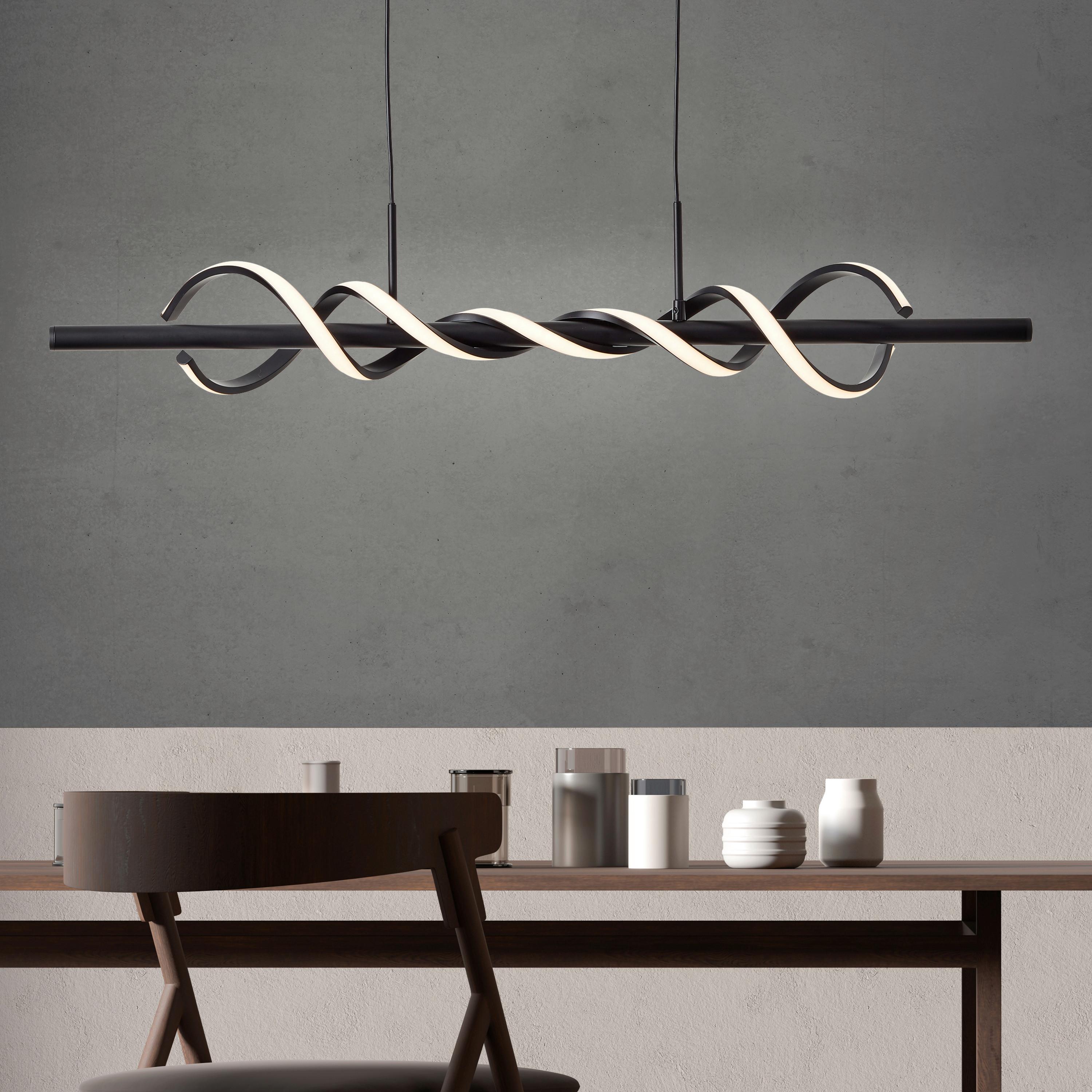 LED-Pendelleuchte G99819/06 Amalie - Schwarz, Design, Kunststoff/Metall (150/95,5/18cm) - Brilliant