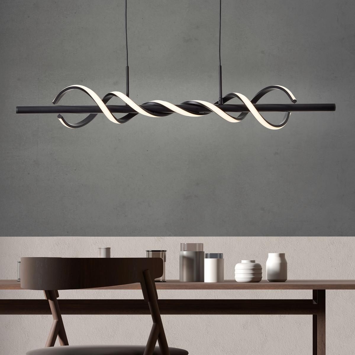LED-PENDELLEUCHTE G99819/06 AMALIE - Schwarz, Design, Kunststoff/Metall (18/95,5/150cm) - Brilliant