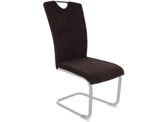 Schwingstuhl Conny - Chromfarben/Braun, MODERN, Textil/Metall (44/96,5/59cm) Schwingstuhl Conny - Chromfarben/Braun, MODERN, Textil/Metall (44/96,5/59cm)