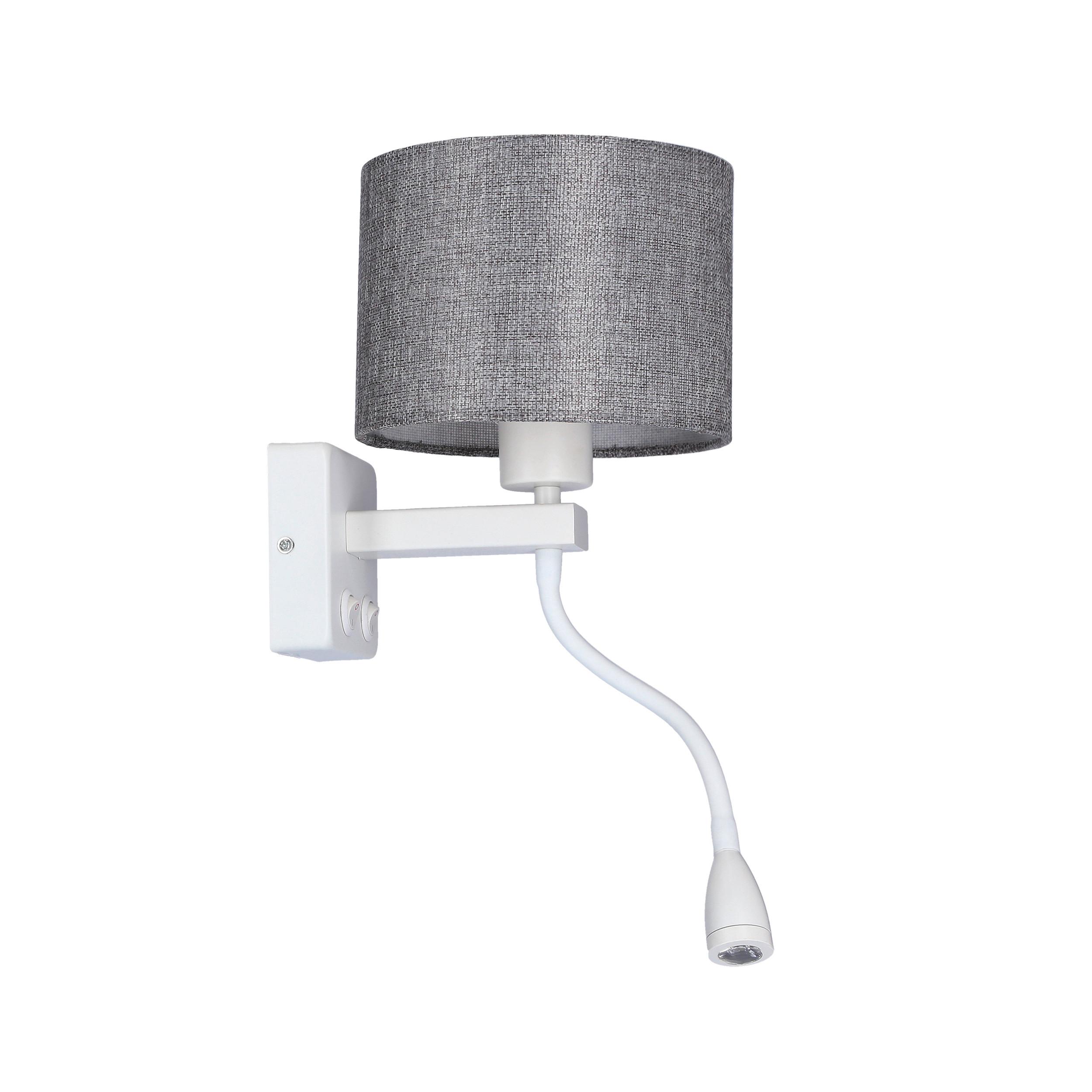 Wandleuchte 21-75383 - Weiß, Natur, Metall (22/18/44cm)