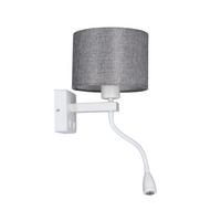 Wandleuchte 21-75383 - Weiß, Natur, Metall (22/18/44cm)