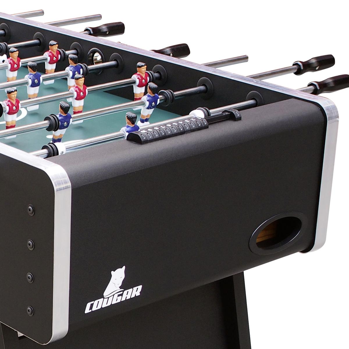 Tischfußball Arena Holz Schwarz + 4 Bälle, Torzähler - Schwarz, Basics, Holz (75/88/141cm) - Ambia Garden
