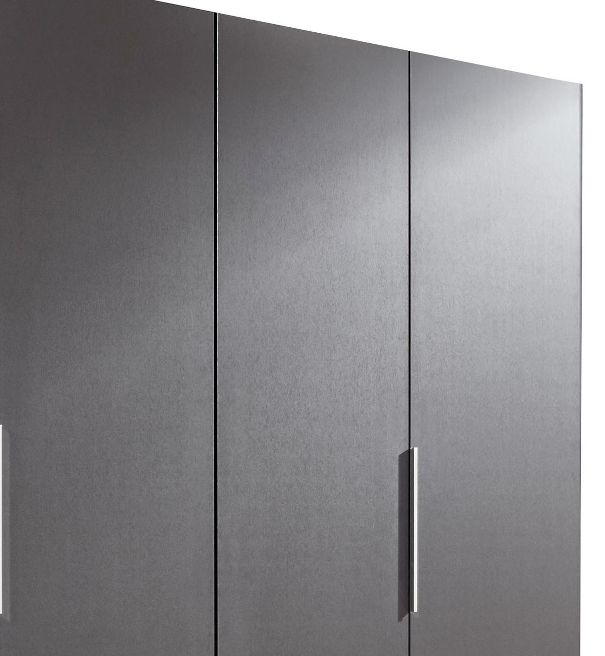 Drehtürenschrank Mit Schubladen 250cm Level 36a, Graphit Dekor - Eichefarben/Graphitfarben, MODERN, Holzwerkstoff (250/216/58cm) - MID.YOU