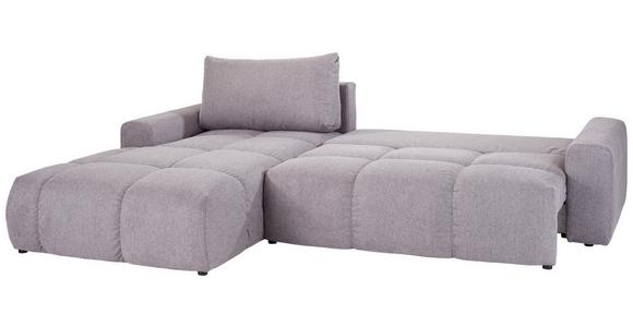 Ecksofa Atlantic Mit Schlafftunktion und Bettkasten - Schwarz/Grau, Design, Textil (214/305cm) - Luca Bessoni