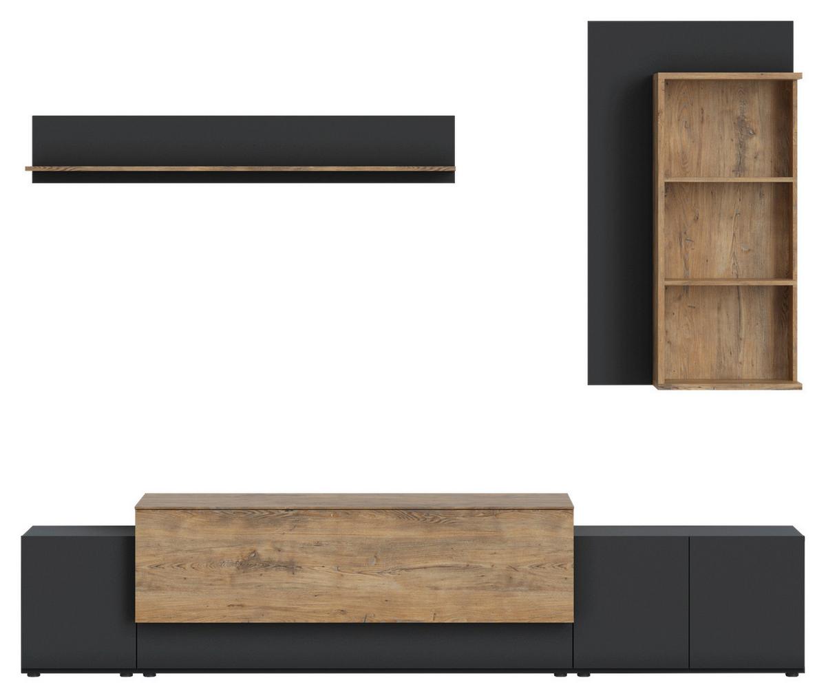 Nappali Szekrénysor Canora - Modern, faalapú anyag (270/220/42cm)