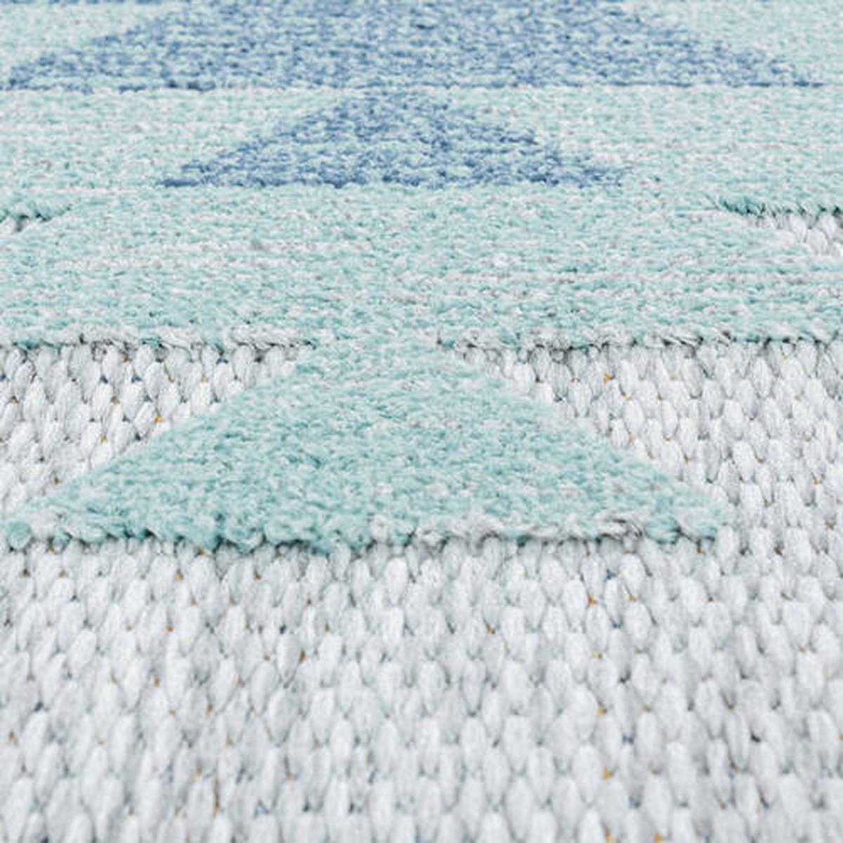 Flachwebteppich Bahama - Blau, Design, Textil (200/290cm) - Novel