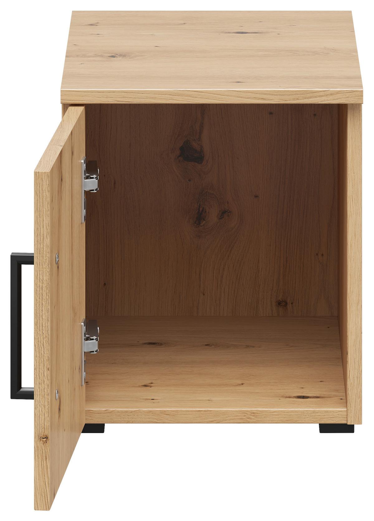 Nadstavec na skriňu MULTISTAURAUM š: 30 cm - čierna/dub artisan, Modern, kompozitné drevo/plast (30/35/40cm)