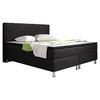 Boxspringbett Mit Topper 180x200 Cm Boston F - Silberfarben/Schwarz, KONVENTIONELL, Textil (180/200cm) - MID.YOU