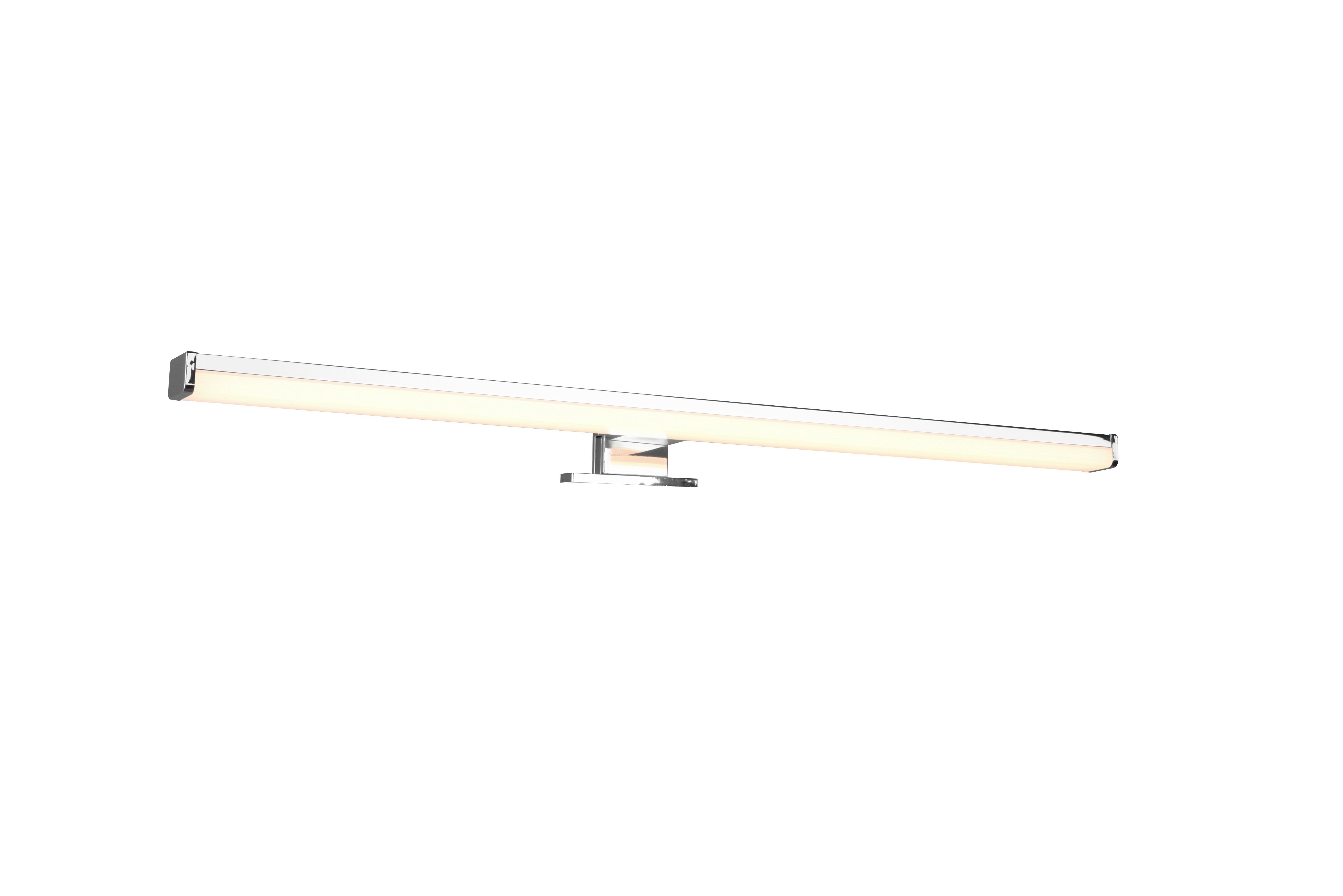 LED-Wandleuchte Lino IP44 1-flammig Chromfarben - Chromfarben, Basics, Kunststoff (10,5/6/60cm) - Trio Leuchten