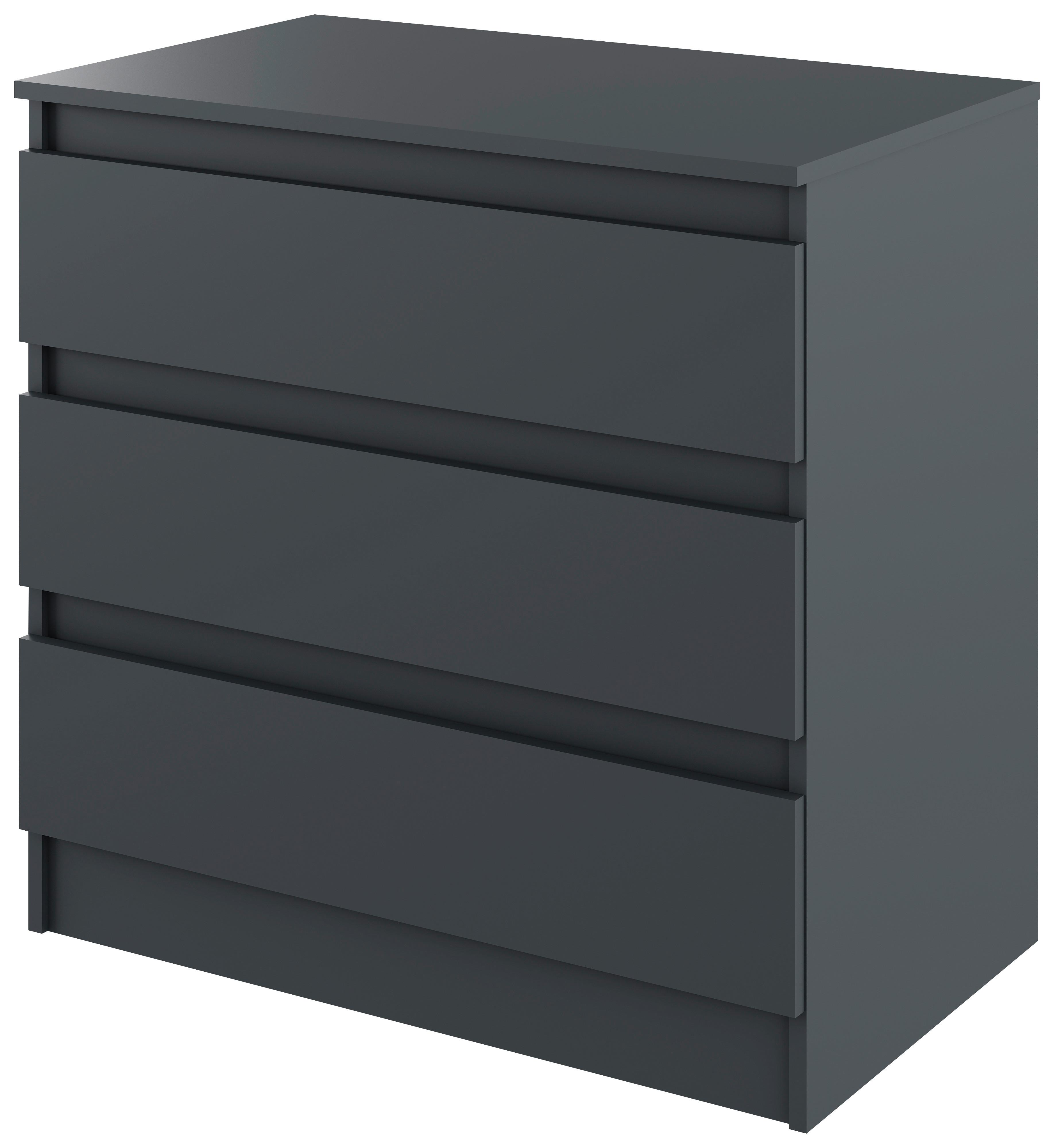 Kommode B: 80 Cm Zoro Anthrazit - Anthrazit, MODERN, Holzwerkstoff (80/78/48cm)